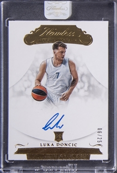 2018-19 Panini Flawless Collegiate "Flawless Rookie Autographs" #151 Luka Doncic Signed Rookie Card (#06/25) - Panini Encased 